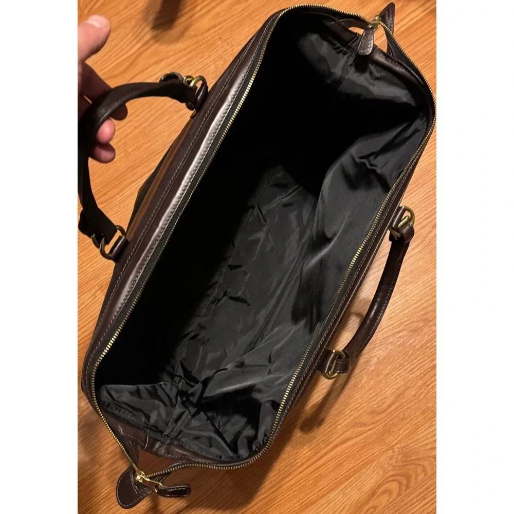 Mulholland Brothers Leather Duffle Bag Weekend Luggage Carry On NWOT USA Filson